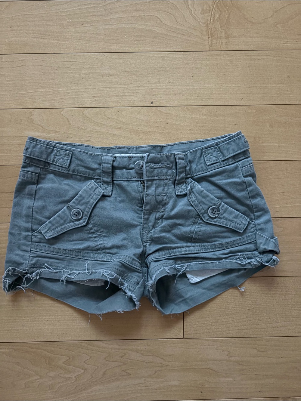 Joe’s Jeans Vintage Kids Shorts Frayed Army Green Y2K Size 8